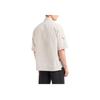 Emporio Armani Ss25 Logo Leather Label Solid Color Short Sleeve Shirt Men shirts Beige EM001522-AF13810-U1098