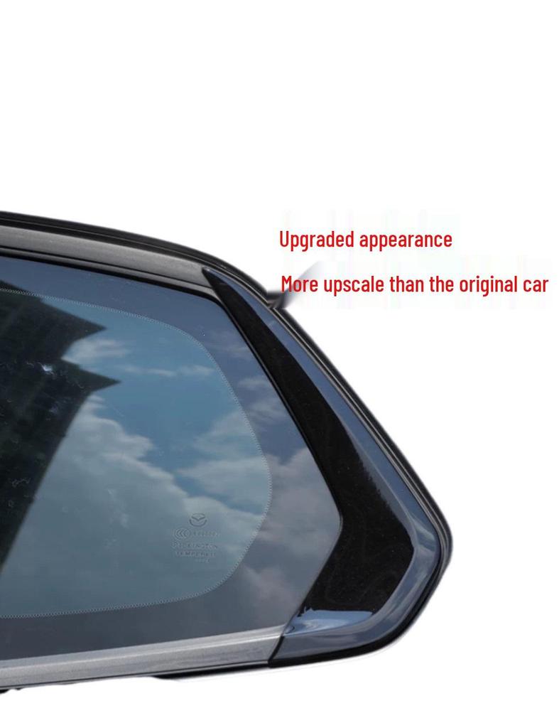 Mazda CX-50 Xingye Rear Window Trim - Black Stainless Steel Triangle Sticker