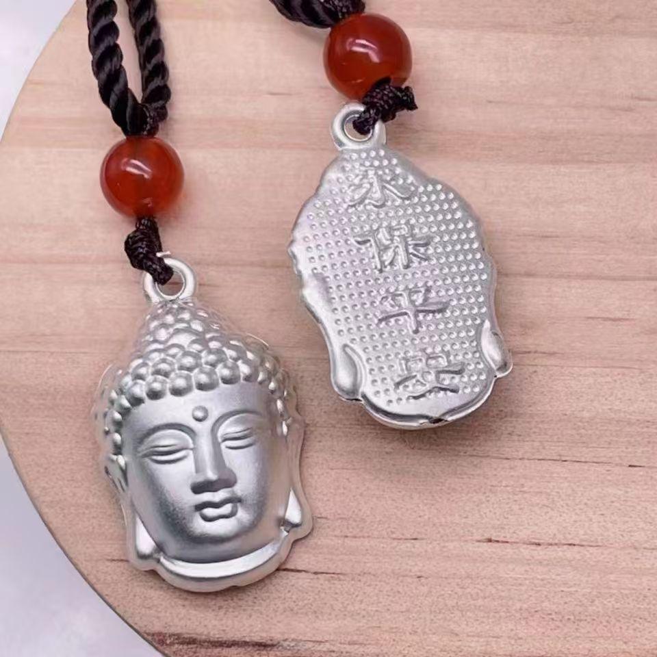 Vietnamese Sand Gold Maitreya Buddha Pendant Necklace for Men & Women