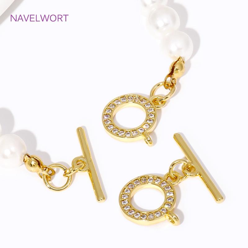 Multi Styles Bracelet Connector Clasps 18K Gold Plated Round/Oval OT Clasps,Toggle Clasp For Jewelry Making,DIY Findings