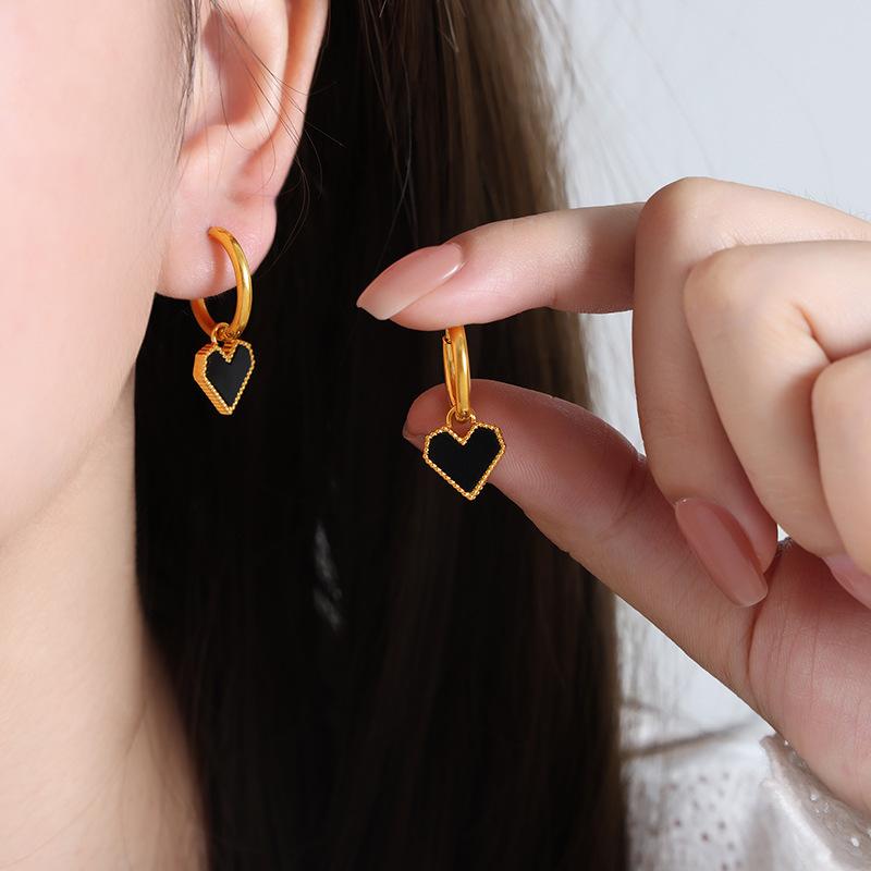 Premium Versatile Accessories Love Pearl Jewelry Geometric Titanium Steel Ears