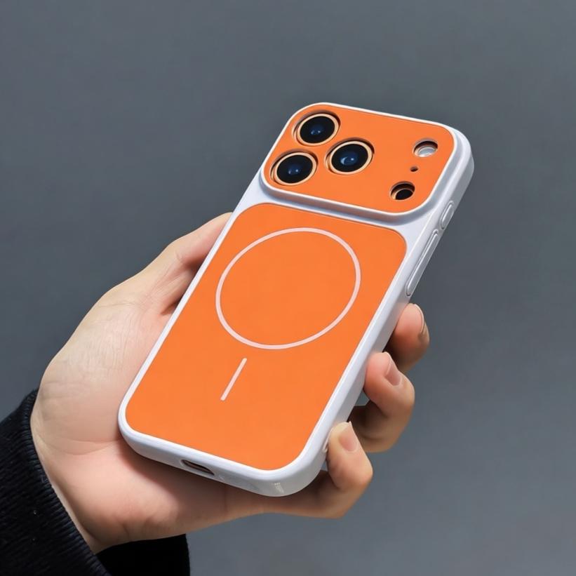 Oryginalny Kolor Kontrastowy Do Etui Magsafe Dla iPhone 17 16 15 14 13 12 Pro Max 17ProMax 11 Ładowanie Magnetyczne Pełne Pokrycie Tylne