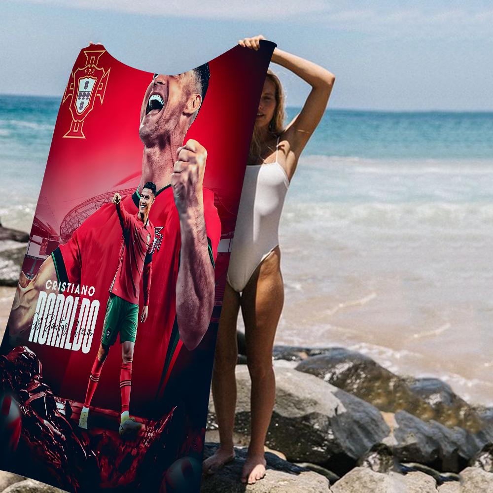 C-Cristiano R-Ronaldo CR7 Beach Towel Summer Kids Large Bath Pool Beach Towel Microfiber Absorbent for Swimming Travel