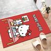 Custom HelloKitty Mat Personalized Name, Polyester Washable Indoor Entryway Rug, Gift for Christmas, Easter, Thanksgiving Day