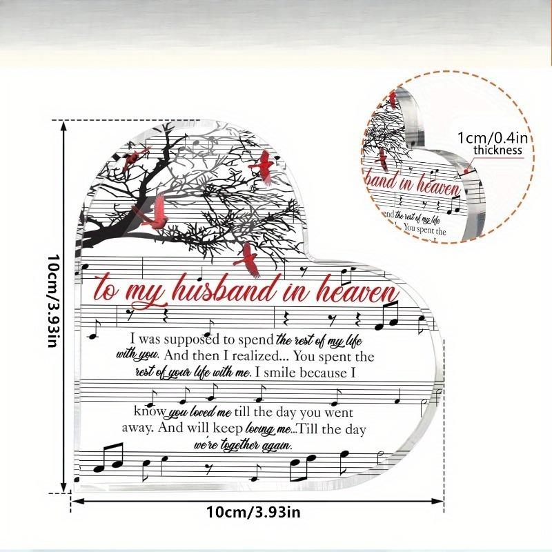 Cardinal Memorial As I Sit in Heaven Heart Plaque, Memorial Wrapped Acrylic Plaque, Anniversary Valentines Day Memorial Gift, Cardinal Acrylic Plaque
