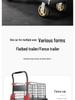 Foldable Flatbed Handcart with Fence - Lightweight and Convenient for Moving