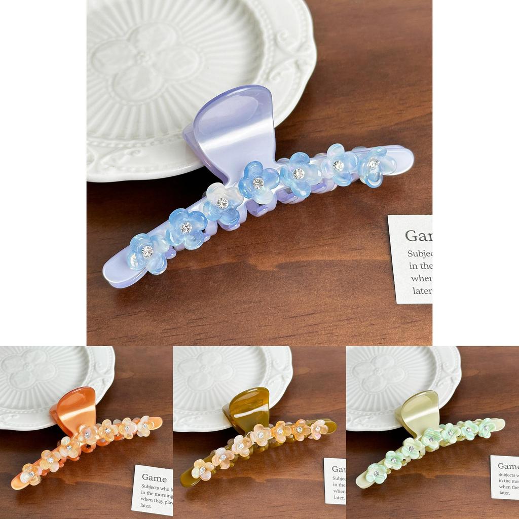 Huge Design Floral Acetate Hair Claw Clip For Elegant Updos In Vibrant Colors