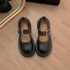 French British style shallow mouth Mary Jane single shoes women's 2025 spring and summer new models with skirts, small leather shoes, platform and