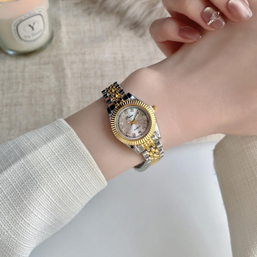 Retro Watch Women's Light Luxury Swiss Gold Bracelet Classic Log Small Gold Watch Watch