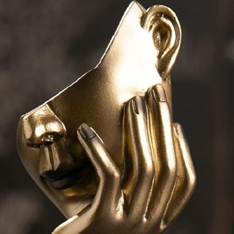 Abstract Art Woman Face Statue with Strong Texture for Office Home Decoration