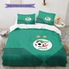 Algeria National Football Team Pattern Bedding,Quilt Set Quilt Cover Pillowcase Home Birthday Gift(1 * duvet cover + 2 * pillowcase, without core)
