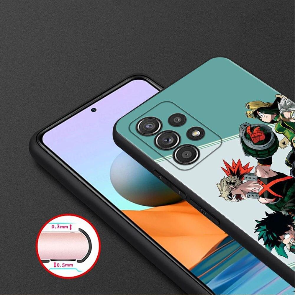 Boku no Hero Academia Black Smartphone For Samsung A41 A52 A31 A12 A72 A71 A02s A21s A51 A32 4G A73 A53 A03s A33 Celular Case