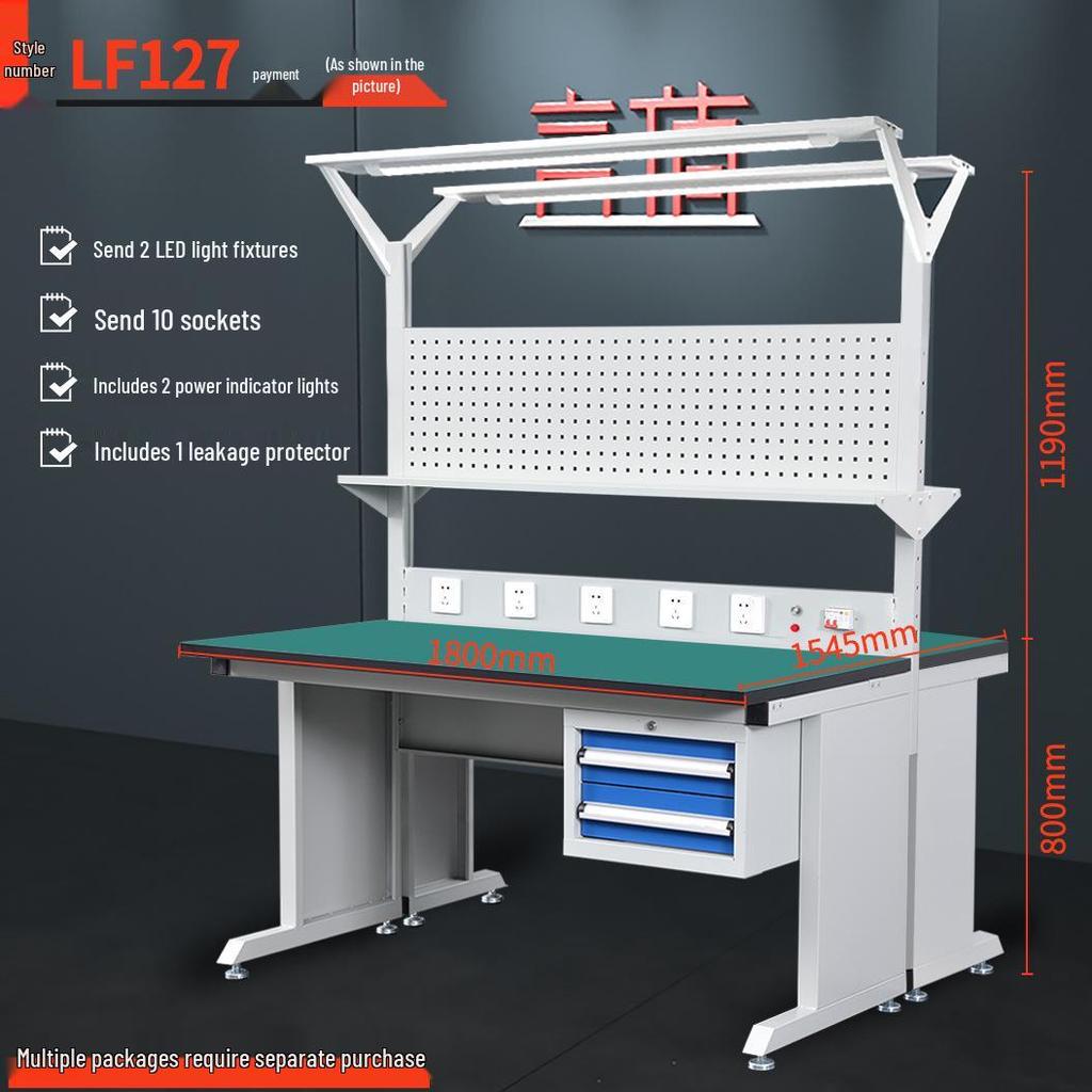 Industrial Double-Sided Anti-Static Inspection and Repair Workbench with Multi-functional Tool Table