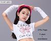 Hip Hop Mädchen Süßigkeiten Crop Top Street Dance Stufenröcke Kinder Süßes Streetwear Kind Jazz Cheerleader Kostüme Kleidung Sets