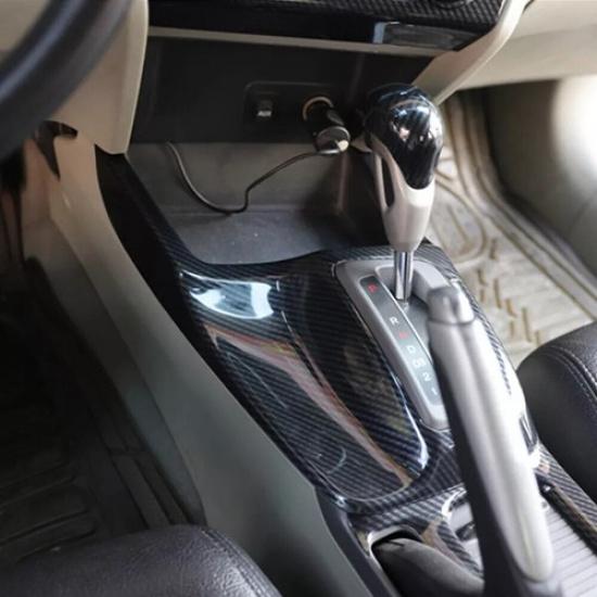 Carbon Fiber Inner Console Gear Shift Panel ABS For Honda Civic Manual 2012-2015