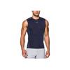 Under Armour Ua Regular Fit Breathable Compression Gym Shirt Men Tops Deep-Blue 1257469-410