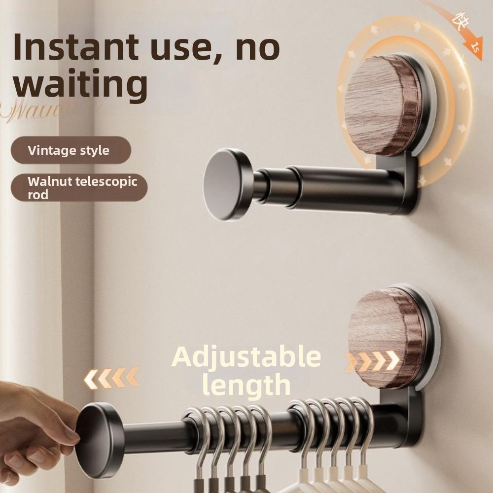 Suction Cup Multi-functional Storage Rack Retractable Telescopic Clothes Rack Home Use