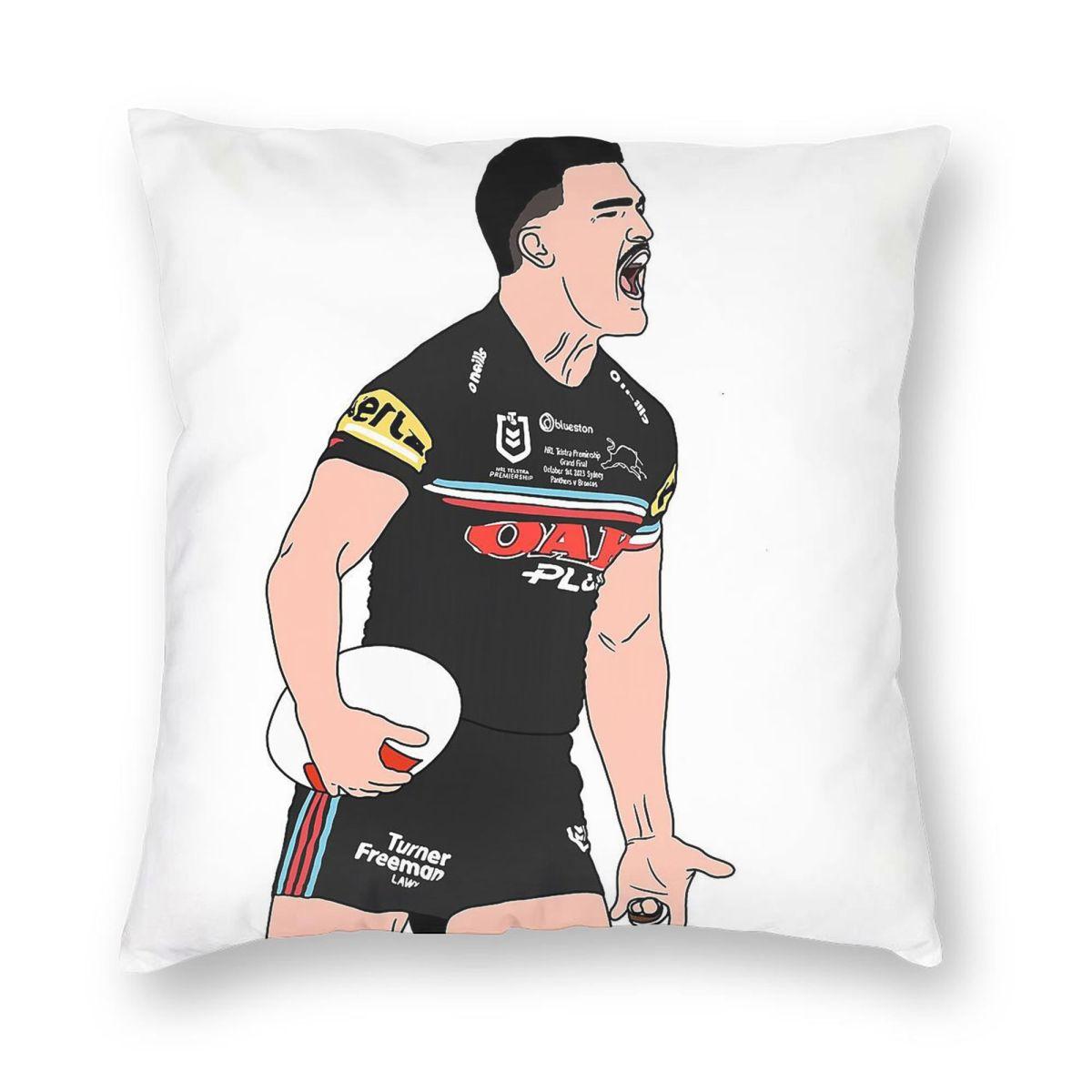 

Натан Клири Регби Квадратная наволочка Полиэстер Лен Бархат Креативный Декор на молнии Подушка для дивана 12x12Inch