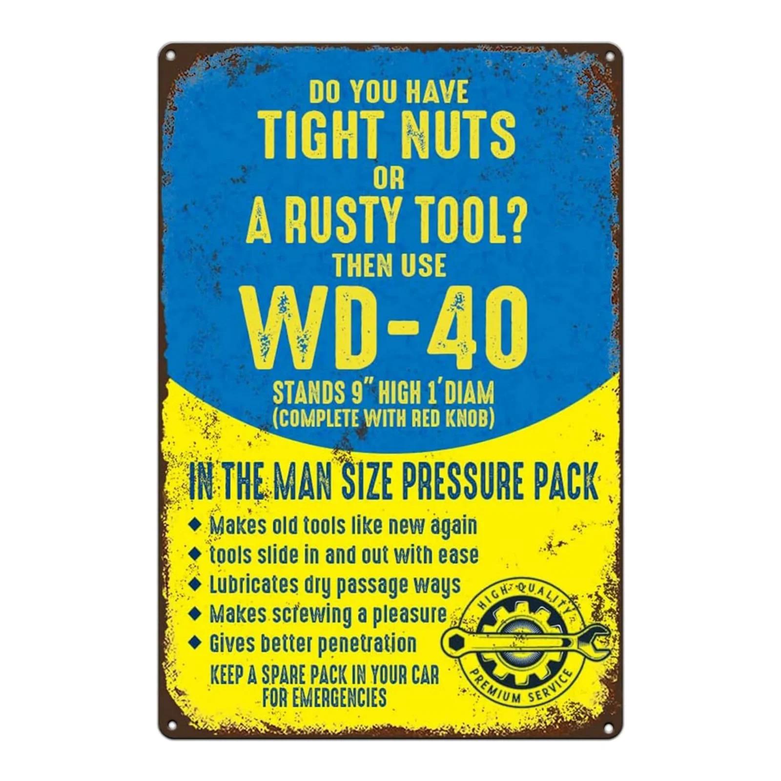 

Then Use WD 40 Tin Sign Funny Quote Garage Wall Plaque Humorous Letters Man Cave Decor Metal Sign Ideal Gift for Friends Lovers 20X30CM