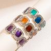 Drip Oil Geometric Elastic Bracelet Retro  Unique Hollow Out Irregular Splicing Women'S Bracelet Jewelry Accessories Gift