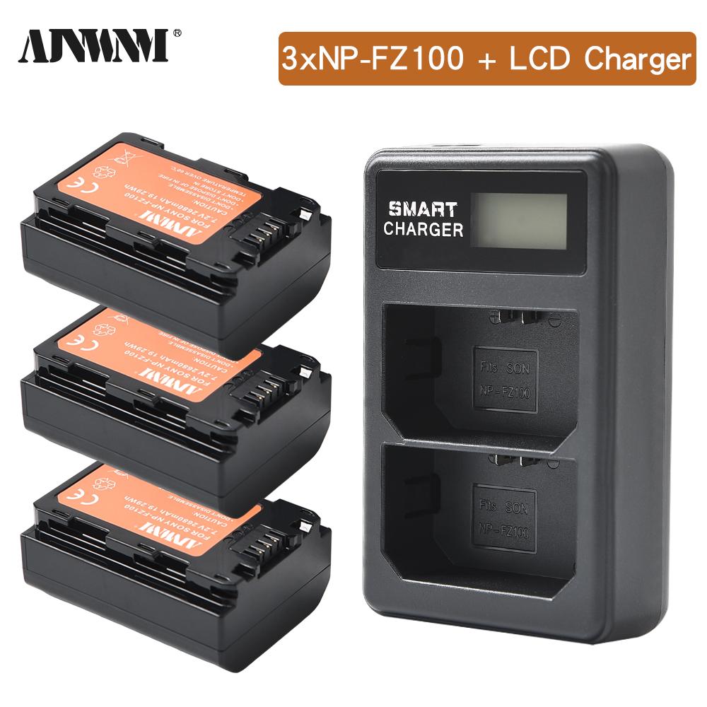 AJNWNM NP-FZ100 NPFZ100 NP FZ100 Battery Kit for Sony NP-FZ100, BC-QZ1, Sony A9, a7R III, A7 III, ILCE-9, A6600