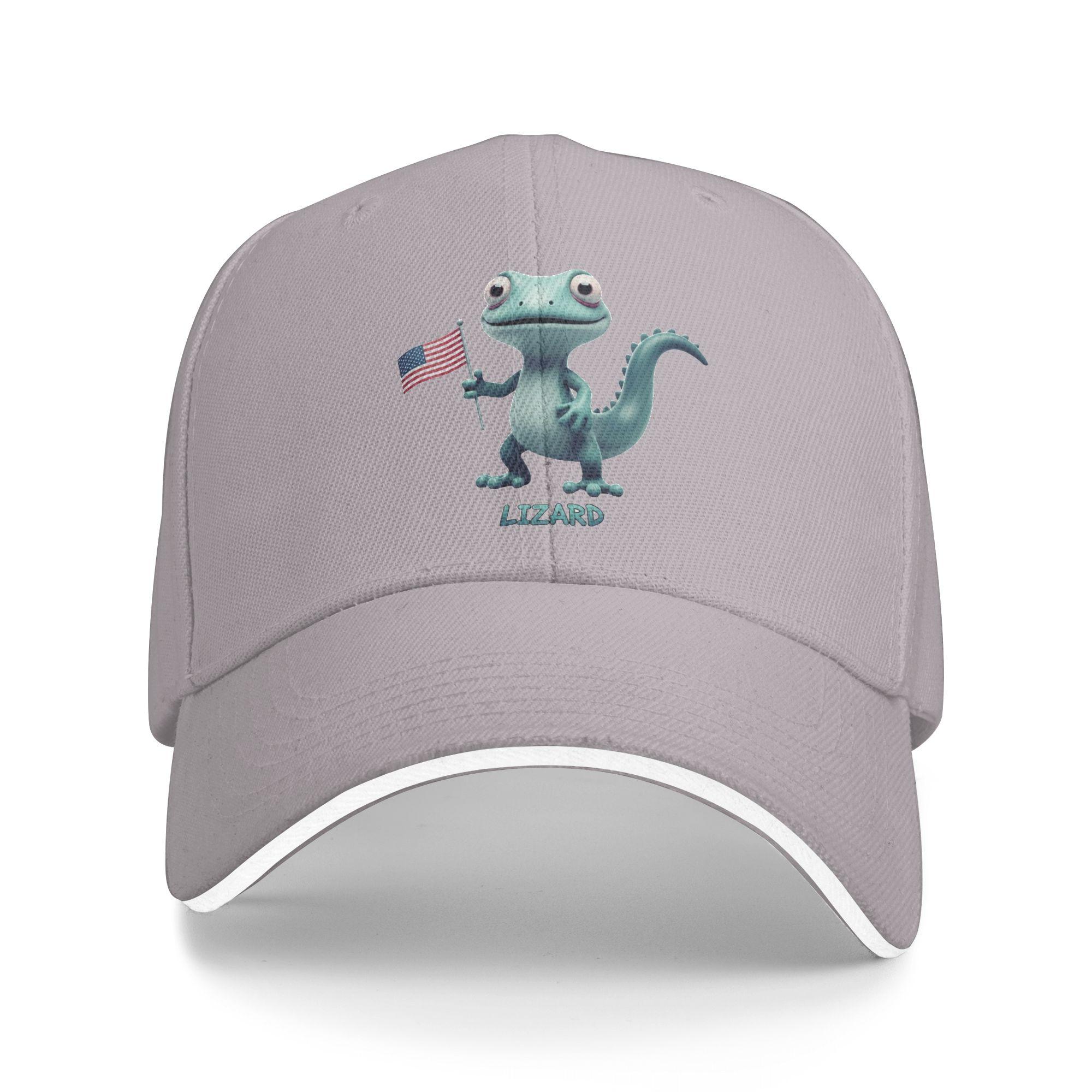 

Tom Lizard American Meme Baseball Caps Fashion Sandwich Hats Men Women Adjustable Dad Hat Outdoor One Size серый