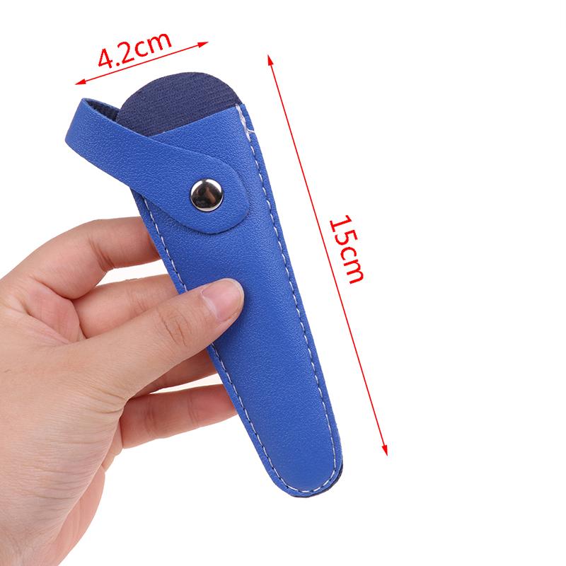 Professional Hairdresser Barber Scissors Leather Case Pu Leather Protective Case Single Pack Portable Pet Scissors Storage Bag