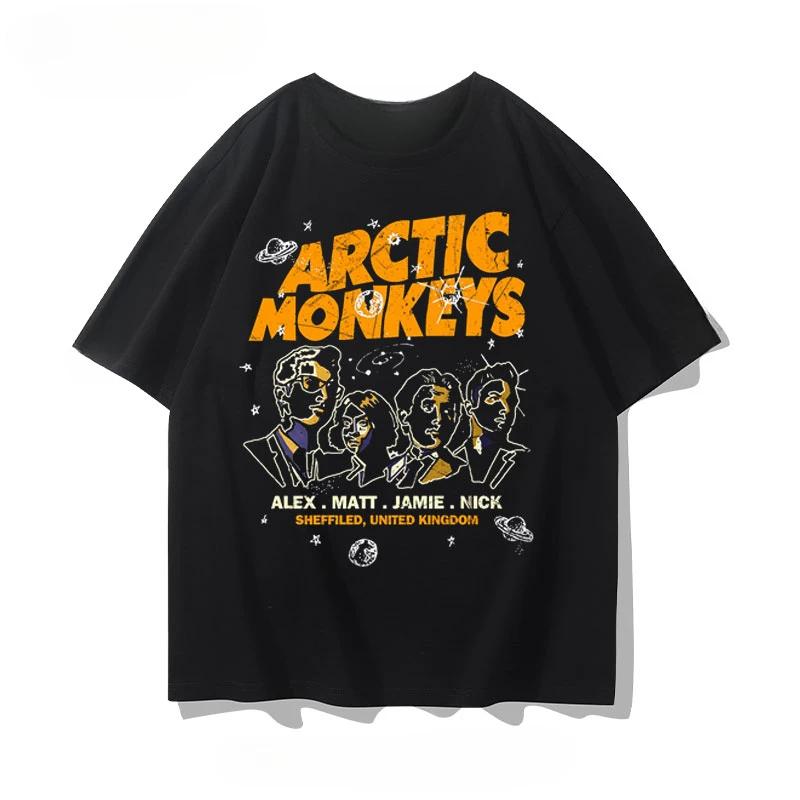 2025 Arctic Monkeys Rock T-shirt Short Sleeve Boys and Girls American Street High-quality Luxury Brand Loved By Many Music Fans