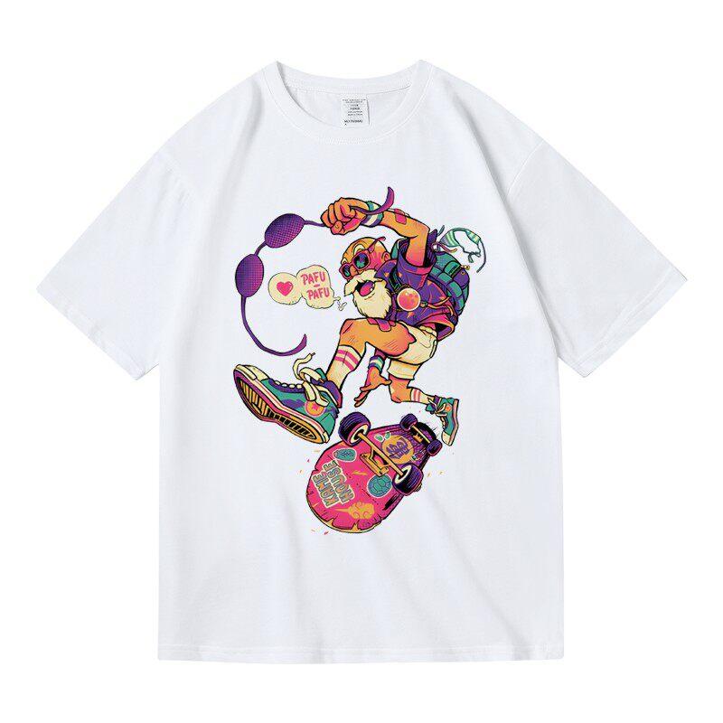 Street Skate Dragon Ball Master Roshi TShirt Pafu Pafu Graphic Tee 100 Cotton Crew Neck Fashion Streetwear Casual Tops