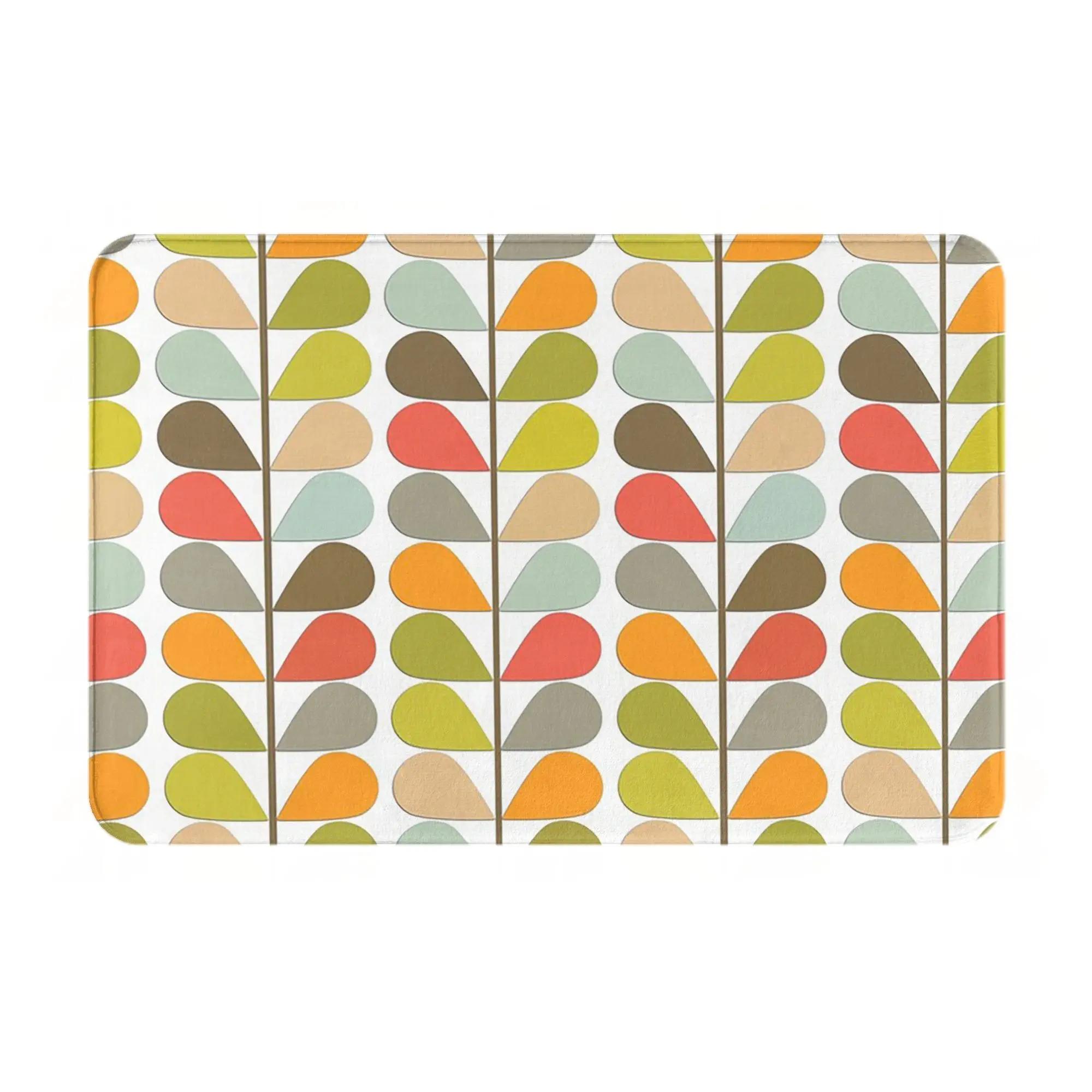 Retro 60s Midcentury Modern Pattern Anti-slip Doormat Floor Mat Carpet Rug for Kitchen Entrance Home Balcony Footpad Mats 1p40x60x1cm