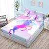 Cute Unicorn Mattress Three-Piece Set, Bedspread, Pillowcase, Mattress Protective Cover, Dust-Proof And Non-Slip.