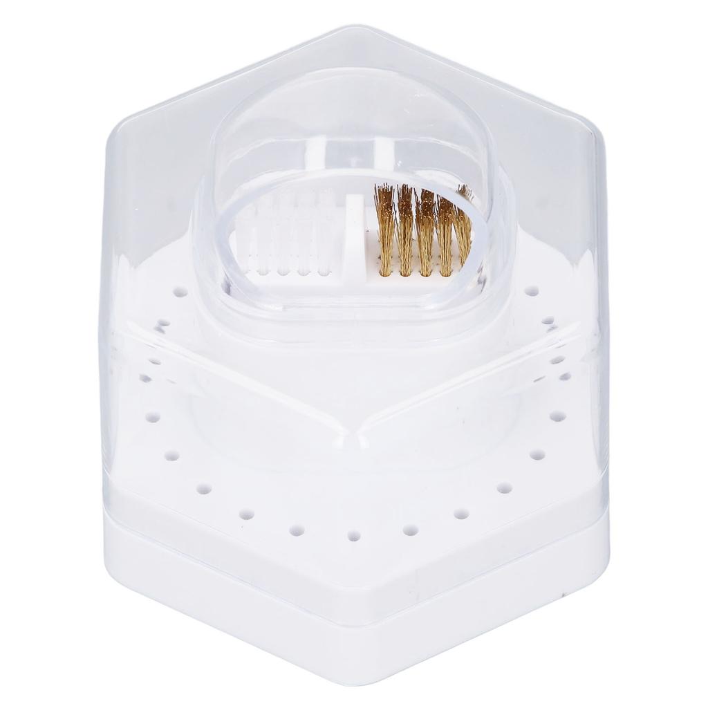 Nail Drill Bits Cleaning Brush Case 24 Holes Multifunctional Nail Drill Bits Stand Display Storage