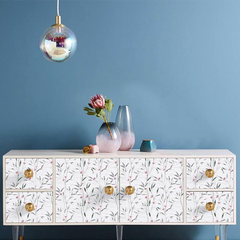 Vinyl Floral Leaf Peel and Stick Wallpaper Self Adhesive Contact Paper Removable Waterproof Wallpaper For Furniture Renovation