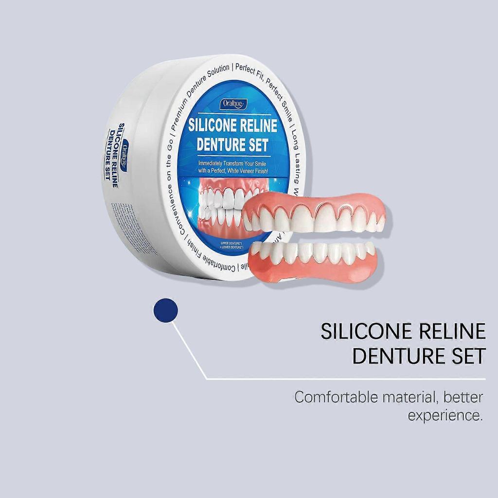 Limited time!!Oralhoe Dentures, Dental Crowns, Cosmetic Crowns, Enhance Smile Beauty, Comfortable Material Care Set