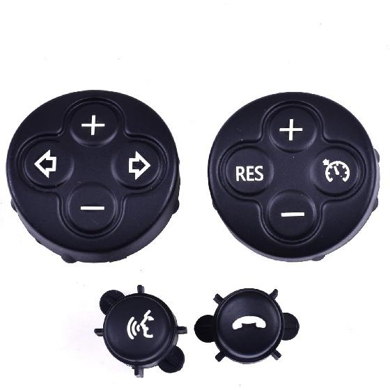 Steering Wheel Push Button Volume Cruise Control Switch Cover, Black, Compatible with BMW MINI Clubman Countryman Cooper S Roadster R55 R56 R57 R58