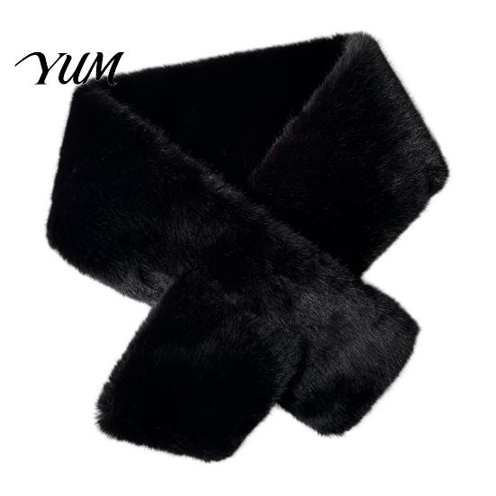 Cozy Neck Wrap for Travel Women Imitation Mink Fur Scarf, Thickened Soft Plush Winter Warm Scarf Warmer, Cold Weather Elegant Shawl Accessory