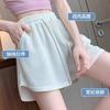 Pink ice silk sports shorts women's summer thin new high-waisted casual loose three-point quick-drying wide-leg pants