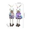 Lavender Couple Hanging Doll Non Slip Base Lifelike Cute Dangling Leg Bunny Doll