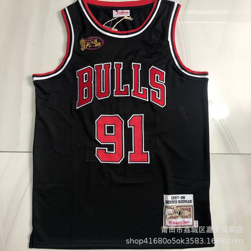 Mens Retro Mesh Basketball Jersey With Embroidered Number - Chicago Bulls 23 Michael Jordan 91 Dennis Rodman 1 Derrick Rose