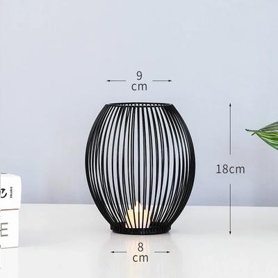 Specification Wide Range Birthdays Meditation Black Hollow Home Decor Wire Lantern Candle Holder Iron Multiple S