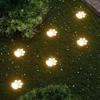 1-12PCS Outdoor LED Solar Light Waterproof Dog Cat Animal Paw Print Path Lawn Lamp for Garden Patio Summer Camping Home Decor