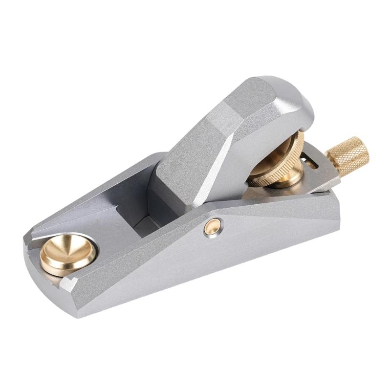Low Angle Aluminum Woodworking Plane with Adjustable Blade Depth for Precise Cutting On Thin Wood Layers and Ergonomic Grip