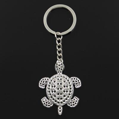 Moda 30mm breloczek metalowy breloczek brelok biżuteria antyczne platerowane żółw żółw morski 48x38mm wisiorek