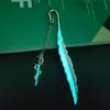 Glowing Snake Sword Bookmark: Luminous Feather Design, Retro Bao Jian Treasure Sword, Perfect for Students & Creative Minds