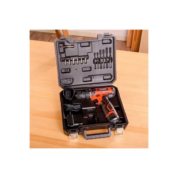 Perceuse-visseuse Sans Fil - CASALS - 12V - Batterie Incluse - Chargeur Inclus - Coffret Accessoires Inclus