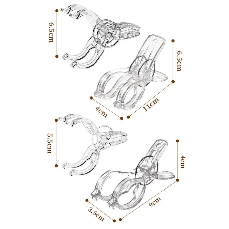 4 Pcs Pinces à Linge Séchantes Portables Transparentes Pince à Linge pour Antidérapant Coupe-Vent Pince à Vêtements Couette pour Organisateur Ménager