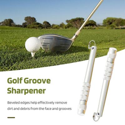 Golf Grooves Sharpener Portable Alloy Golf Club Wood Iron Wedge Head Cleaner Sharpening Re-Grooving Tool Golf Accessories