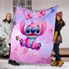 Lilo & Stitch Flannel Fleece Blanket Cozy Warm Throw Blanket For Couch Bed Travel All Season Use