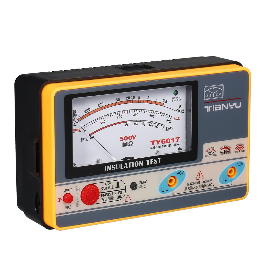 Insulation Resistance Meter Digital Ohmmeter Megger Handheld Insulation Tester Megameter 01000M Ohm