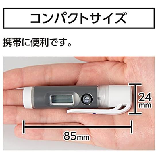 Shinwa Sokutei Strahlungsthermometer F-2 Staubdichter und wasserdichter Slim Clip 73039 (Kann nicht als Fieberthermometer verwendet werden)